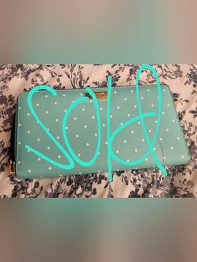 Kate Spade Teal Polkadot Wallet